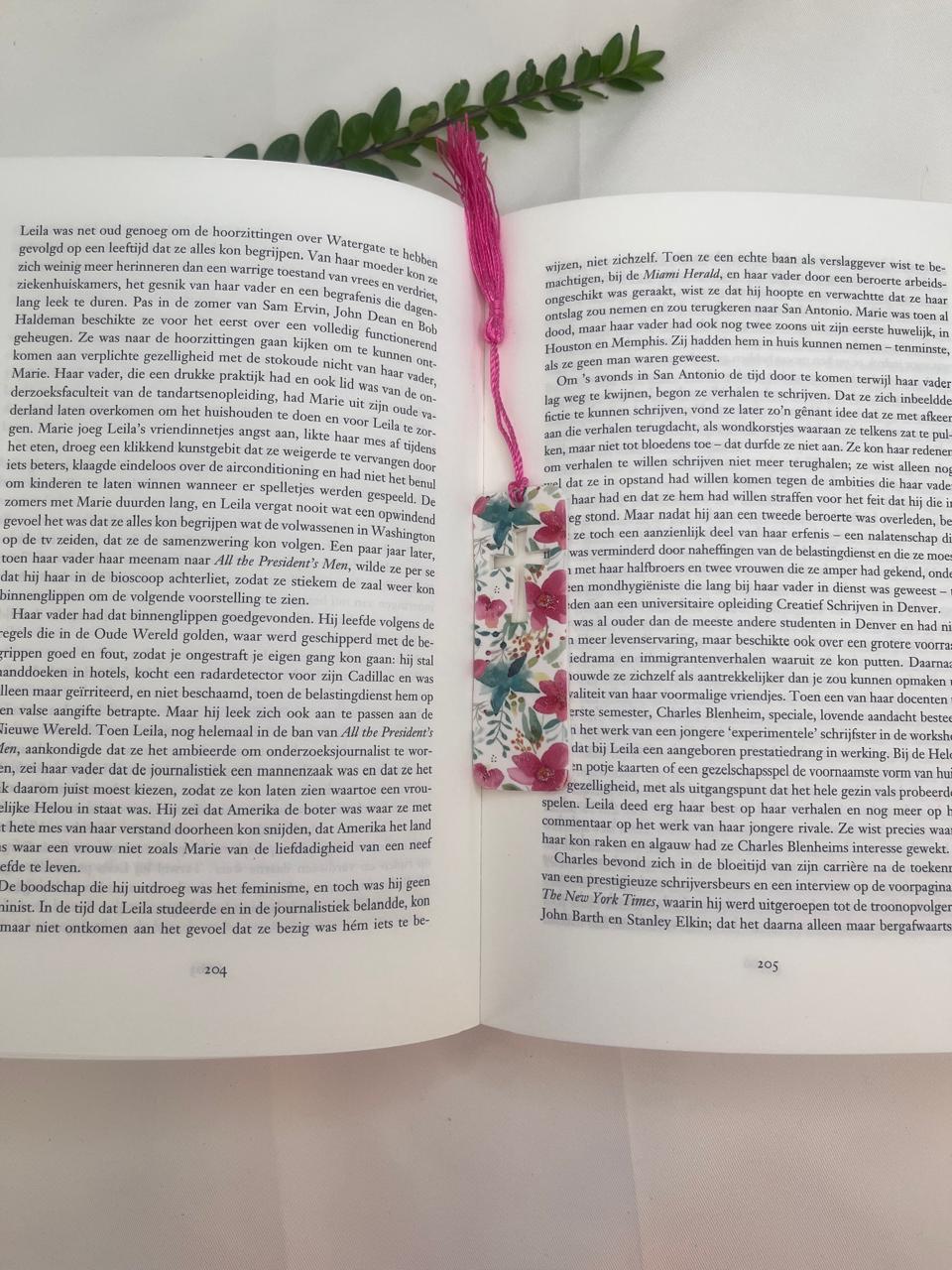 Bookmark Set of 3 Floral Pink
