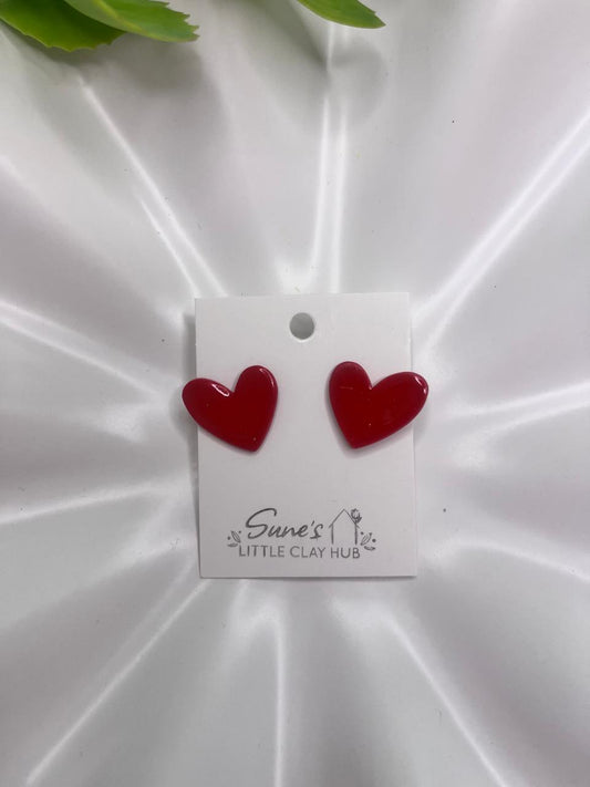 Red Heart Studs